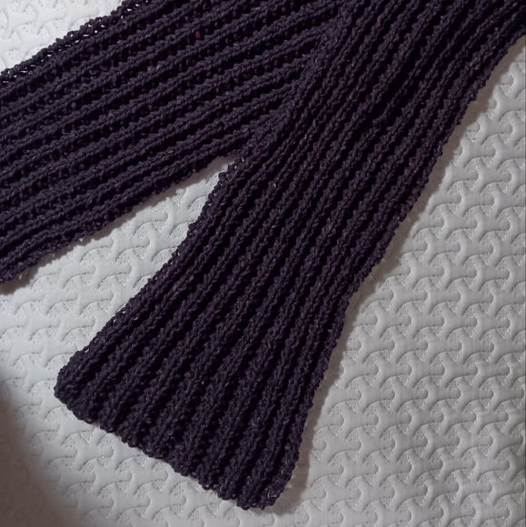 HANDCRAFTED by me,Purple Knit Scarf💟 - Picture 4 of 4